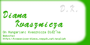 diana kvasznicza business card